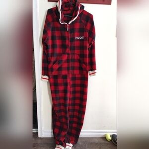 POOK Red and Black Plaid Onesie